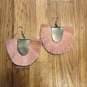 Fringed Crescent Earrings - Vintage Noonday Collection